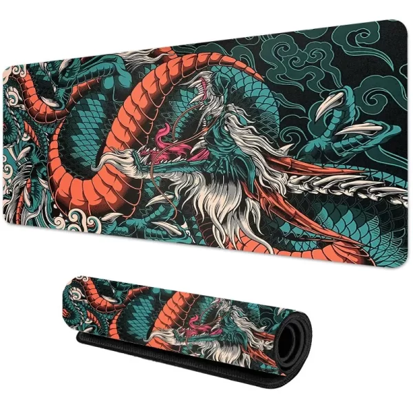 Japanese Dragon Large Gaming Mousepad XXL Keyboard Gamer Mouse Pad on The Table Speed Desk Mat Anime 900x400 700X300 Mouse Mats - Image 3