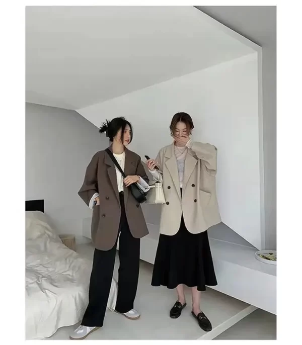 Women's Large Blazer Coats Spring Autumn Fashion Korean Version Loose Top Coat Office Work Clothes Grace Fall Jacket for Women - Image 23