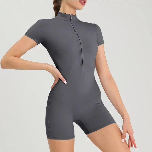 Women's Fitness Short Jumpsuits Long Sleeve Training Overalls One-Piece Sporty Suits Workout Romper Gym Clothing Woman Tracksuit - Image 15