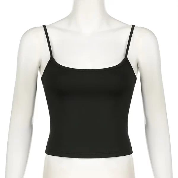 Darlingaga Strap Casual Solid Skinny Women Camis Tops Short Korean Style Homewear All-Match Summer Cropped Top Mini Streetwear - Image 13