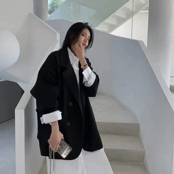 Women's Large Blazer Coats Spring Autumn Fashion Korean Version Loose Top Coat Office Work Clothes Grace Fall Jacket for Women - Image 22