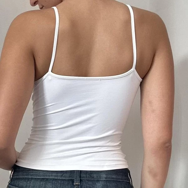 Darlingaga Strap Casual Solid Skinny Women Camis Tops Short Korean Style Homewear All-Match Summer Cropped Top Mini Streetwear - Image 2