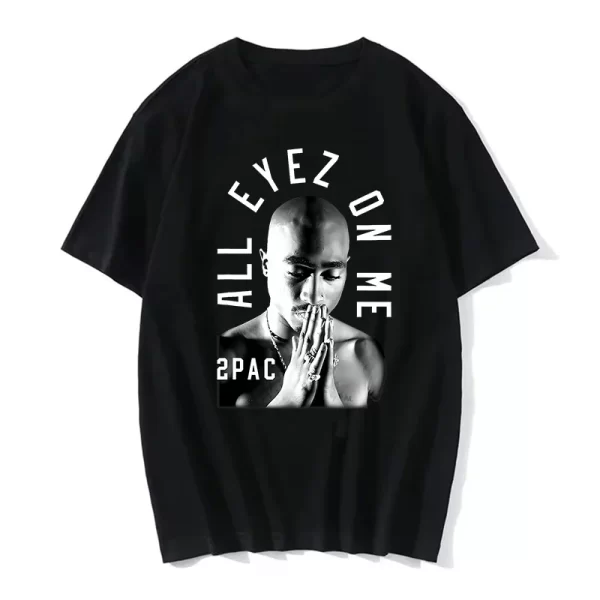 Summer Fashion T-shirt Rapper Tupac Top Hip Hop Street Wear Oversized Short Sleeve T shirt Men's And Women's Tshirts - Image 11