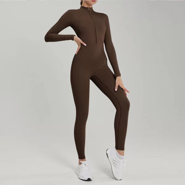 Women's Fitness Short Jumpsuits Long Sleeve Training Overalls One-Piece Sporty Suits Workout Romper Gym Clothing Woman Tracksuit - Image 29