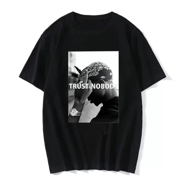 Summer Fashion T-shirt Rapper Tupac Top Hip Hop Street Wear Oversized Short Sleeve T shirt Men's And Women's Tshirts - Image 4