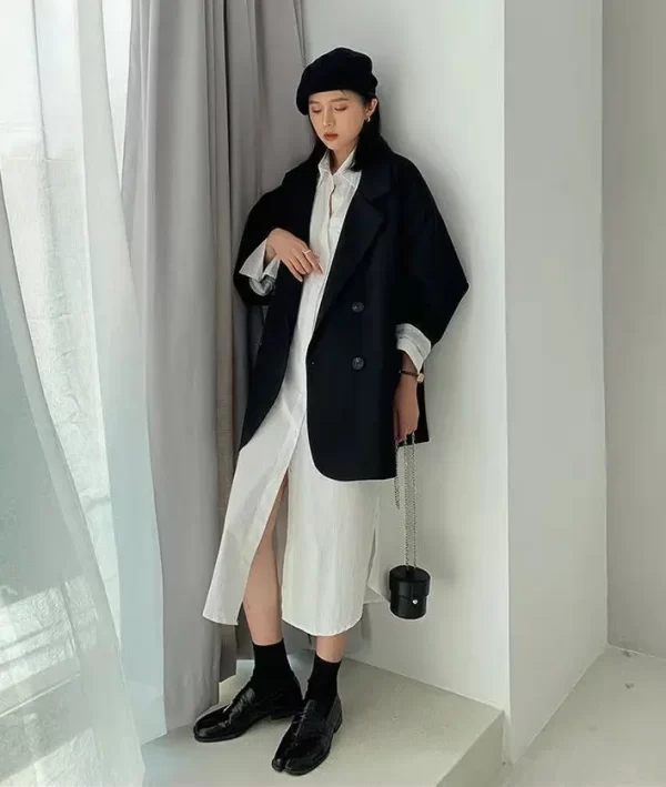 Women's Large Blazer Coats Spring Autumn Fashion Korean Version Loose Top Coat Office Work Clothes Grace Fall Jacket for Women - Image 21