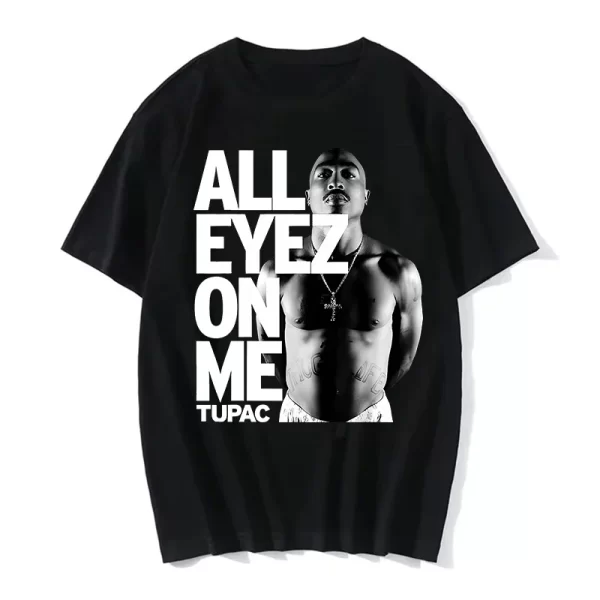 Summer Fashion T-shirt Rapper Tupac Top Hip Hop Street Wear Oversized Short Sleeve T shirt Men's And Women's Tshirts - Image 15