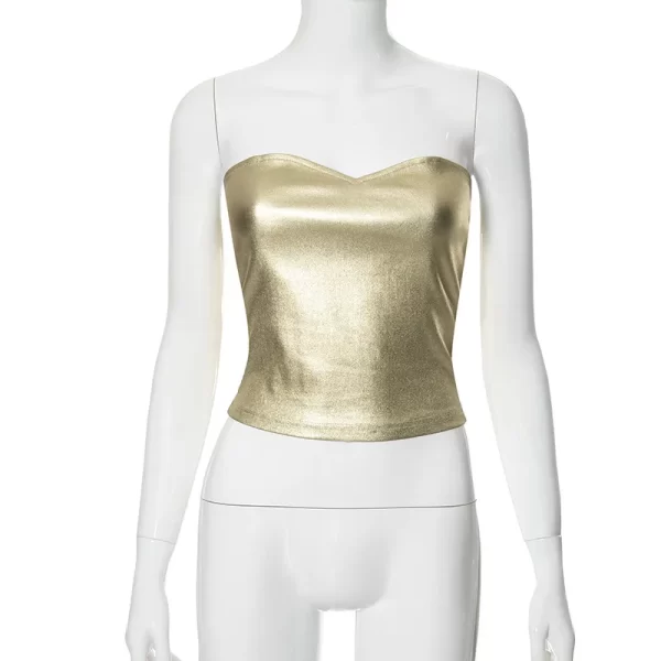 Strapless Backless Sexy Y2K Crop Top Corset Party Club Outfits for Women Tube Vest Autumn Winter Sleeveless Skinny Bustier Tops - Image 15