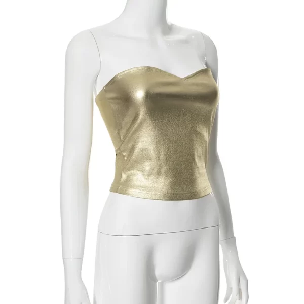 Strapless Backless Sexy Y2K Crop Top Corset Party Club Outfits for Women Tube Vest Autumn Winter Sleeveless Skinny Bustier Tops - Image 5