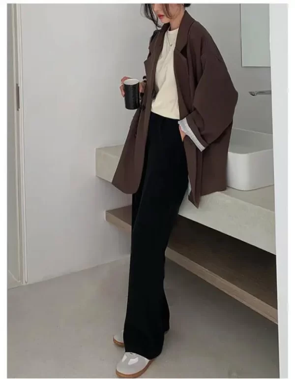 Women's Large Blazer Coats Spring Autumn Fashion Korean Version Loose Top Coat Office Work Clothes Grace Fall Jacket for Women - Image 15
