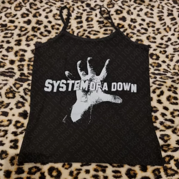 Y2k style graphics Gothic Emo Punk Figur Stree Camisole Top Grunge Crop Top Vintage Gothic Women Corset Summer Tank Top Baby Tee - Image 5