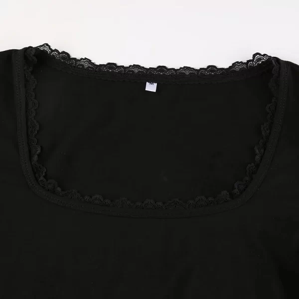 2000s Graphic T Shirt Vintage Fairy Grunge Women Autumn Lace Trim Long Sleeve Slim Fits Tops y2k Clothes Basic Harajuku Tees - Image 17