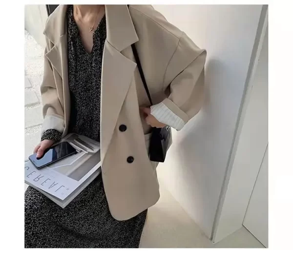 Women's Large Blazer Coats Spring Autumn Fashion Korean Version Loose Top Coat Office Work Clothes Grace Fall Jacket for Women - Image 20
