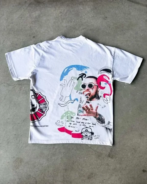 Y2K New American retro street portrait printed short sleeve T-shirt men Goth Harajuku fashion couple casual loose oversized top - Image 6