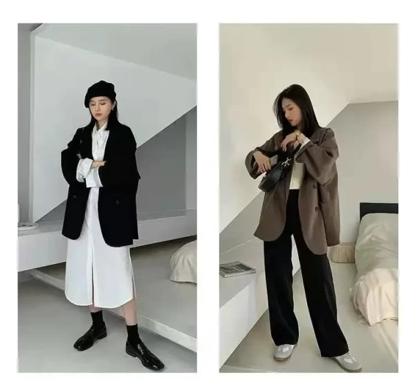 Women's Large Blazer Coats Spring Autumn Fashion Korean Version Loose Top Coat Office Work Clothes Grace Fall Jacket for Women - Image 24