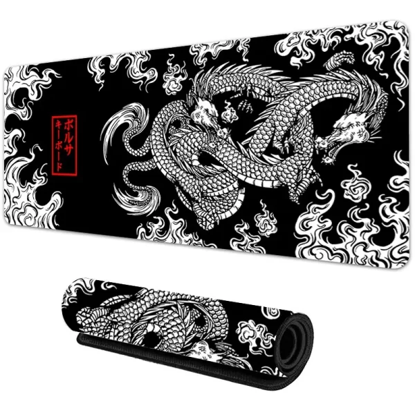Japanese Dragon Large Gaming Mousepad XXL Keyboard Gamer Mouse Pad on The Table Speed Desk Mat Anime 900x400 700X300 Mouse Mats - Image 9