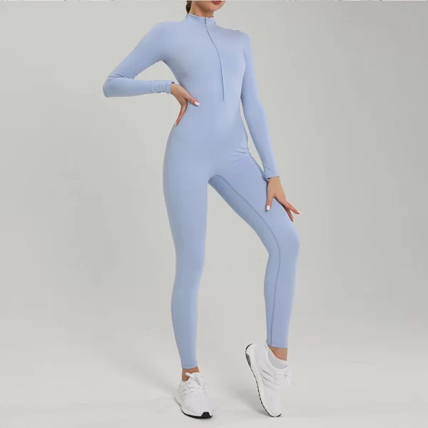 Women's Fitness Short Jumpsuits Long Sleeve Training Overalls One-Piece Sporty Suits Workout Romper Gym Clothing Woman Tracksuit - Image 24