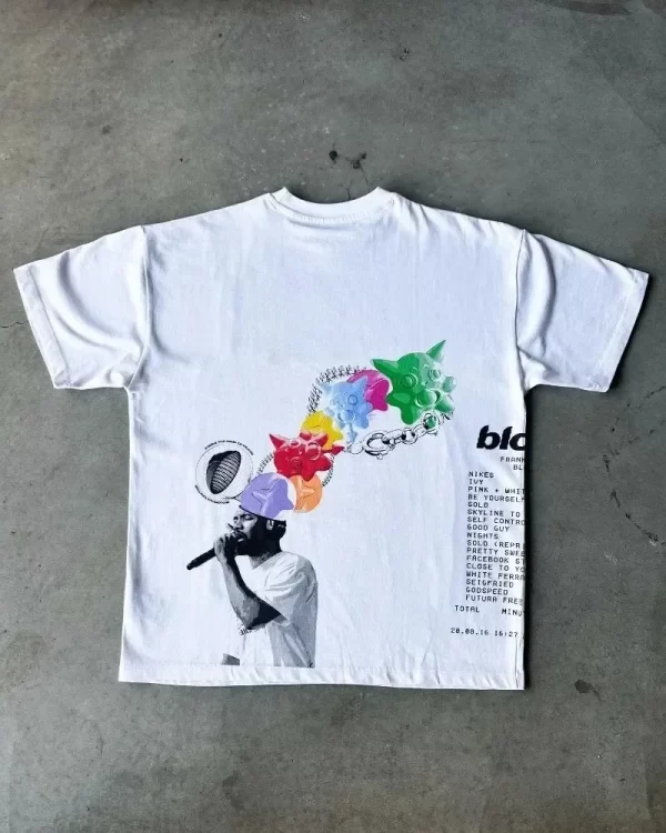 Y2K New American retro street portrait printed short sleeve T-shirt men Goth Harajuku fashion couple casual loose oversized top - Image 4