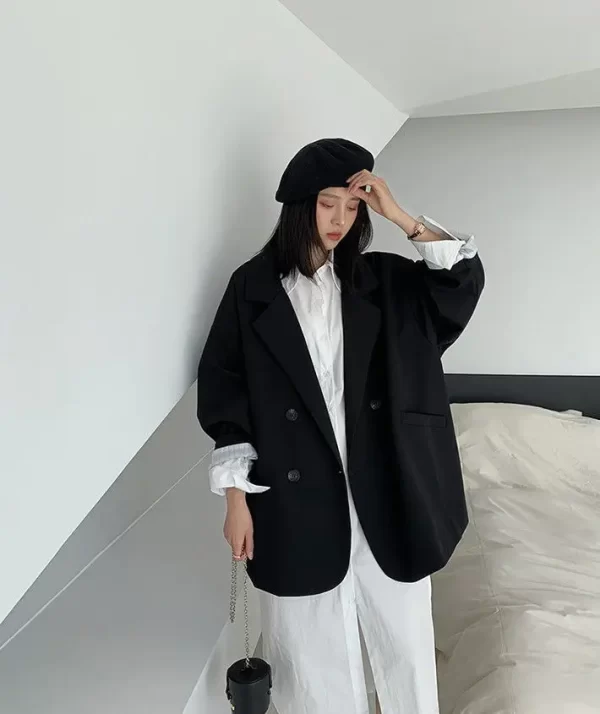 Women's Large Blazer Coats Spring Autumn Fashion Korean Version Loose Top Coat Office Work Clothes Grace Fall Jacket for Women - Image 28